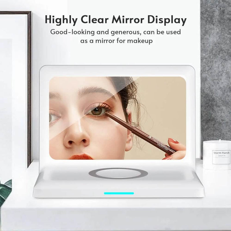 Digital Mirror Clock Wireless Charging Alarm Clock Household Appliances - DailySale