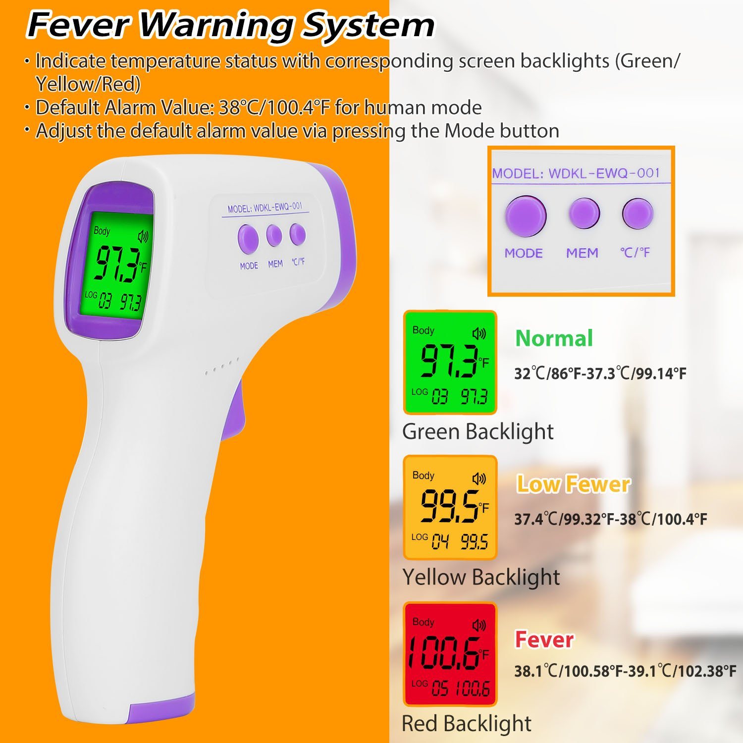 Digital Non-contact Infrared Thermometer Face Masks & PPE - DailySale