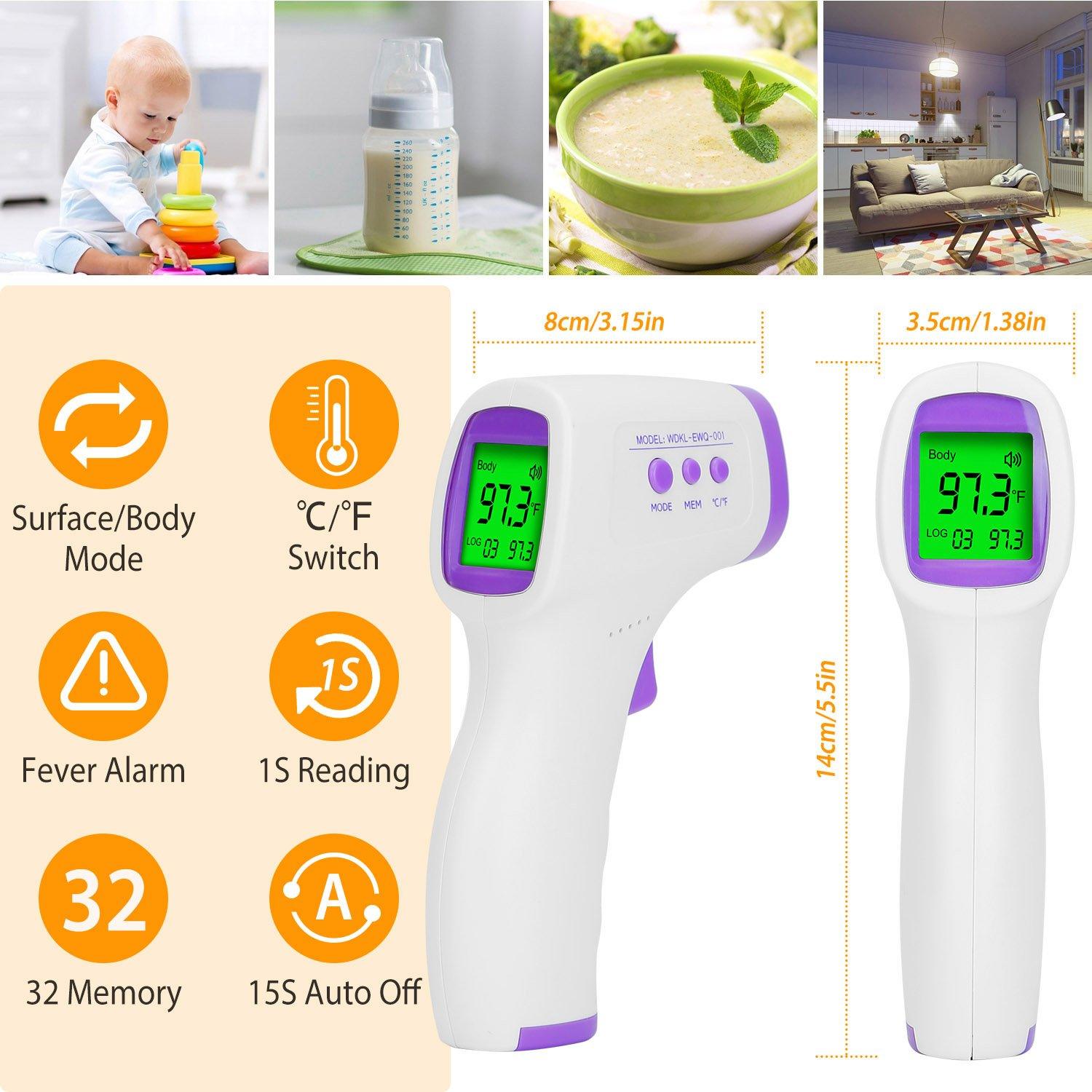 Digital Non-contact Infrared Thermometer Face Masks & PPE - DailySale