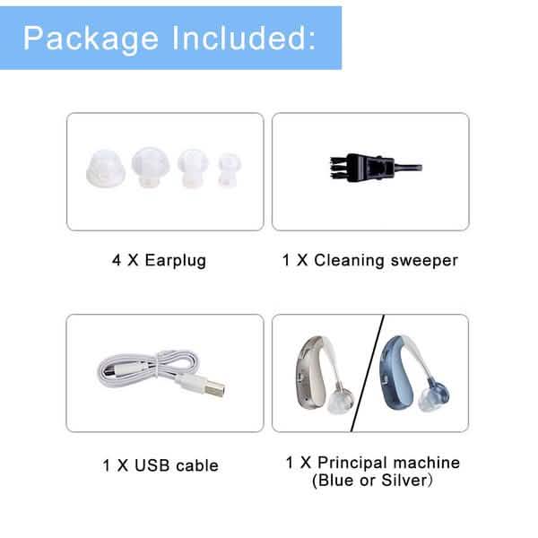 Digital Rechargeable Hearing Aids Acousticon Amplifier Audiphone Behind Ear Sound Headphones & Audio - DailySale
