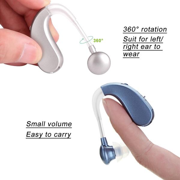 Digital Rechargeable Hearing Aids Acousticon Amplifier Audiphone Behind Ear Sound Headphones & Audio - DailySale