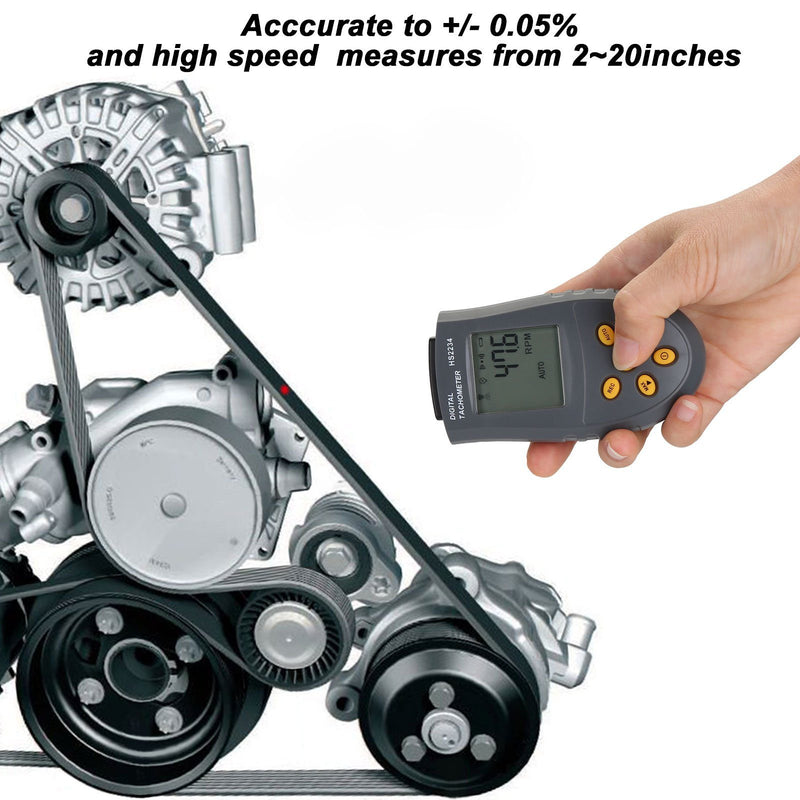 Digital Tachometer 2.5~99,999 RPM Accuracy Non-Contact Laser Photo Tachometer Automotive - DailySale