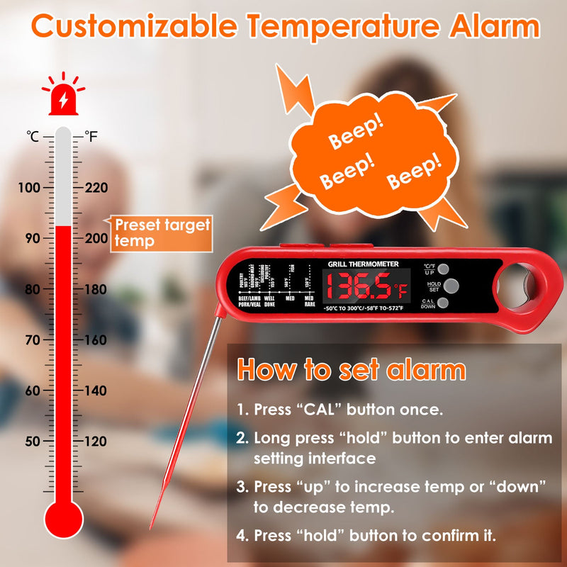 Digital Thermometer BBQ Meat Food Cooking Temperature Tester Kitchen Tools & Gadgets - DailySale