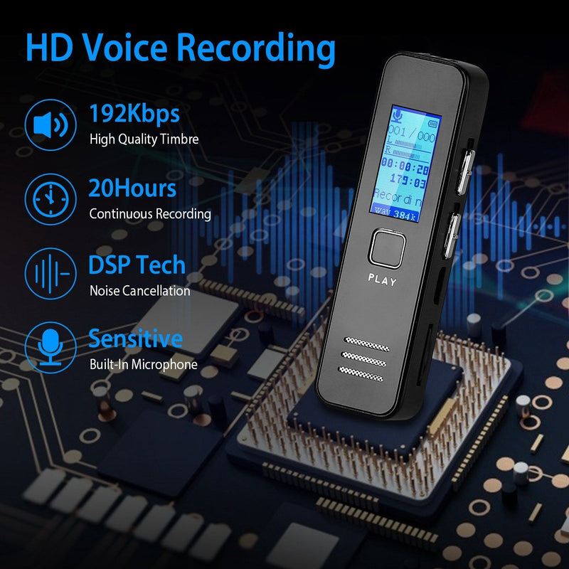 Digital Voice Recorder 32GB HD Sound Audio Recorder Headphones & Audio - DailySale