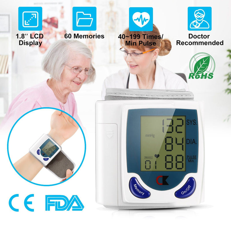 Digital Wrist Blood Pressure Monitor Wellness - DailySale