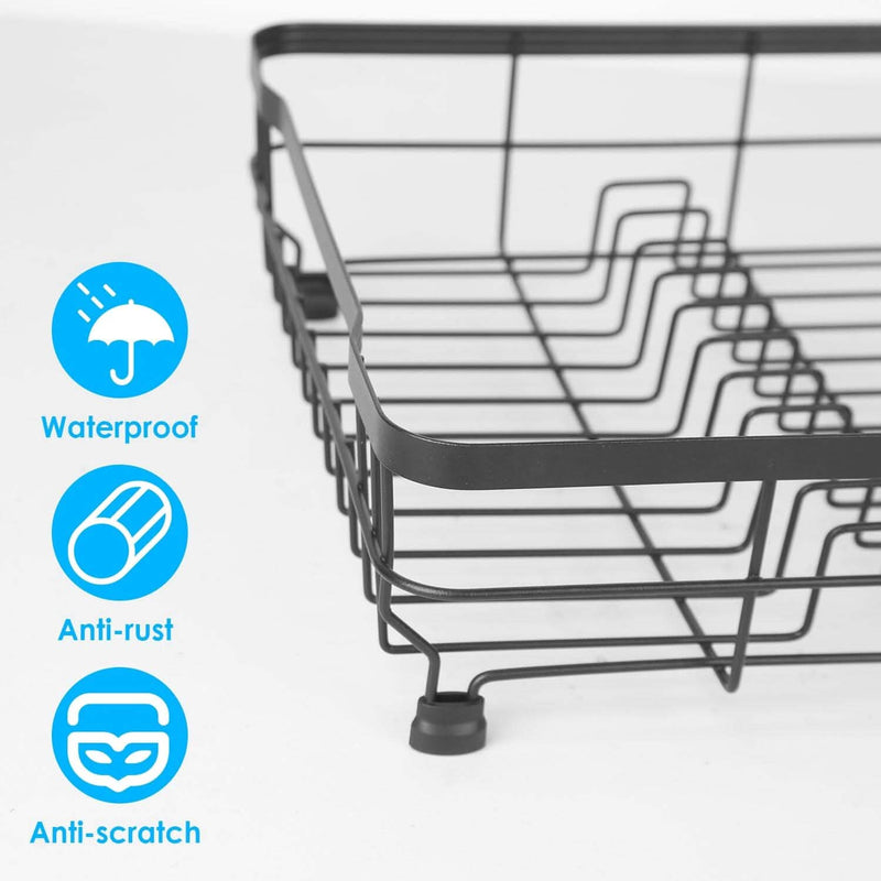 Dish Drying Rack Drain Board Utensil Holder Organizer Kitchen Storage - DailySale