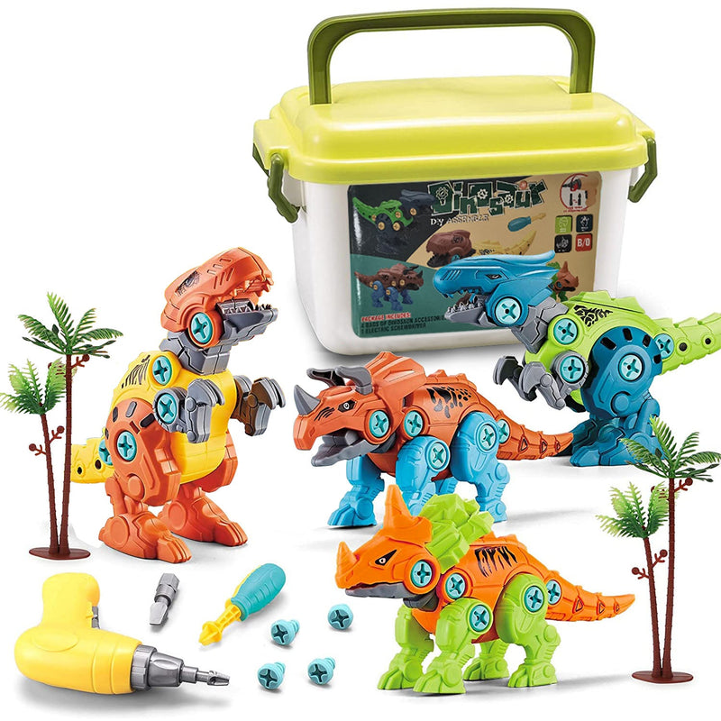 DIY Dinosaur Construction Building Block Assembly Toys with Electric Toys & Games - DailySale
