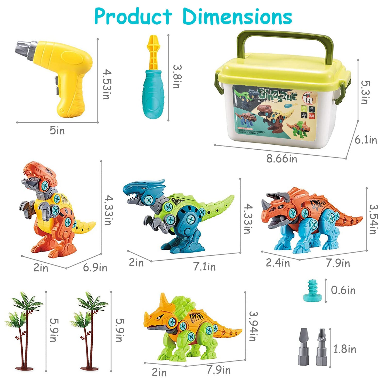 DIY Dinosaur Construction Building Block Assembly Toys with Electric Toys & Games - DailySale