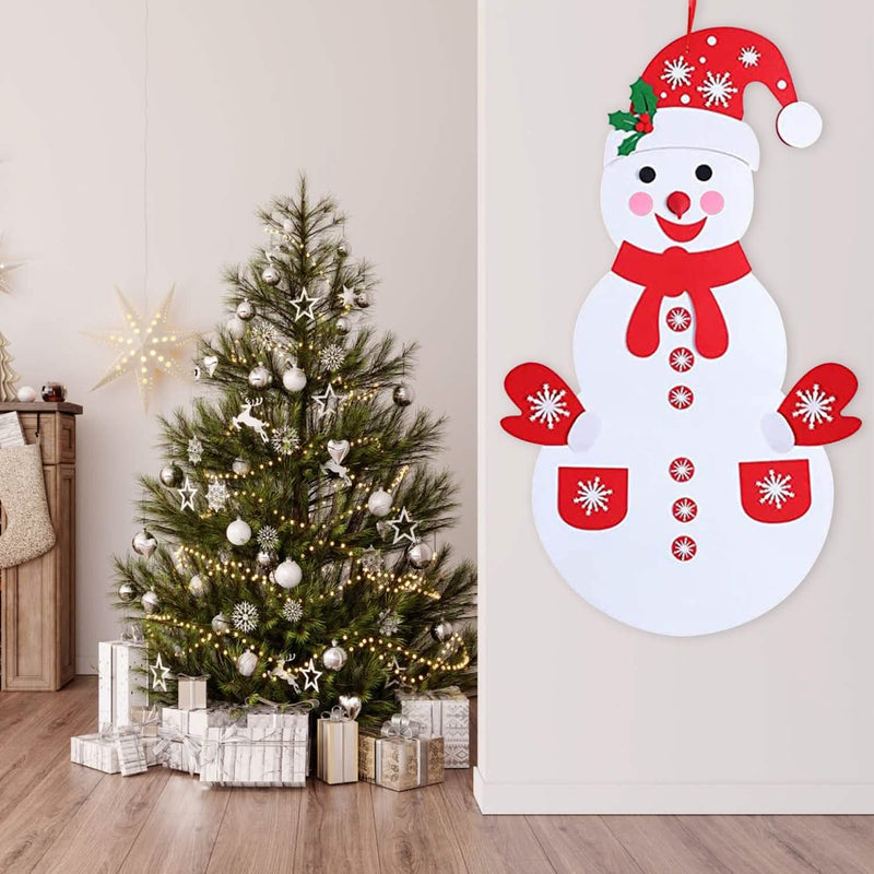 DIY Felt Christmas Hanging Decorations Kits with 54 Piece Detachable Ornaments Holiday Decor & Apparel - DailySale