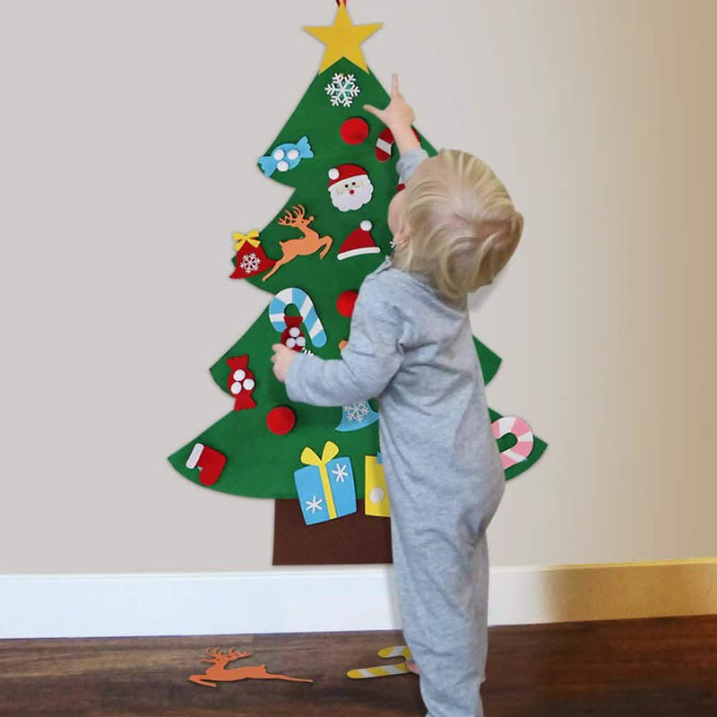 DIY Felt Christmas Tree Set with Ornaments Holiday Decor & Apparel - DailySale