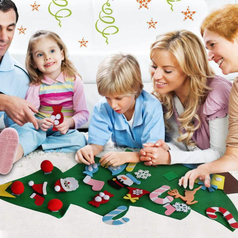 DIY Felt Christmas Tree Set with Ornaments Holiday Decor & Apparel - DailySale