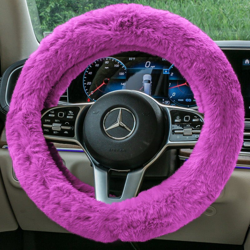Doe16 Faux Rabbit Fur Steering Wheel Cover