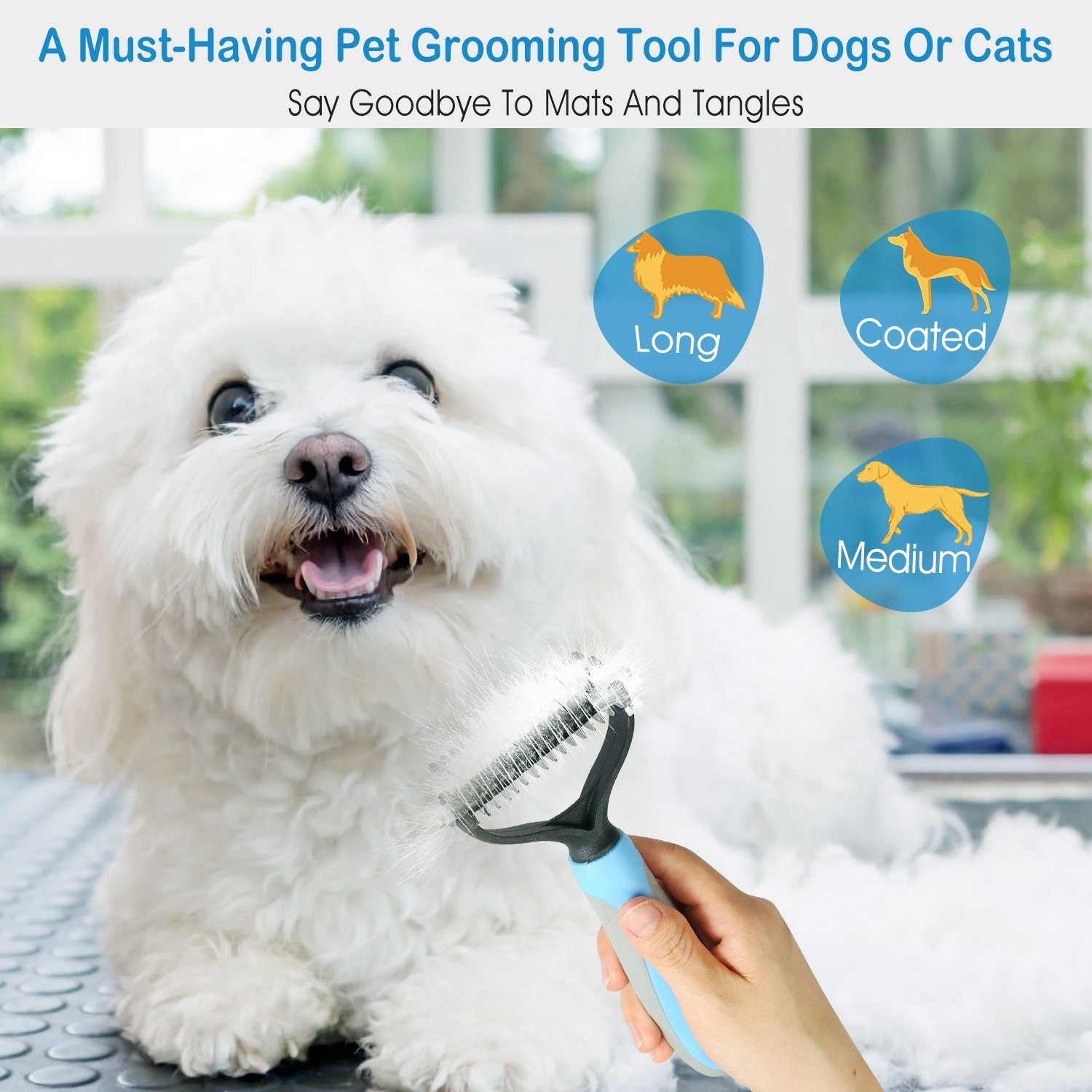 Dog and Cats 2 Sided Grooming Rakes Pet Supplies - DailySale