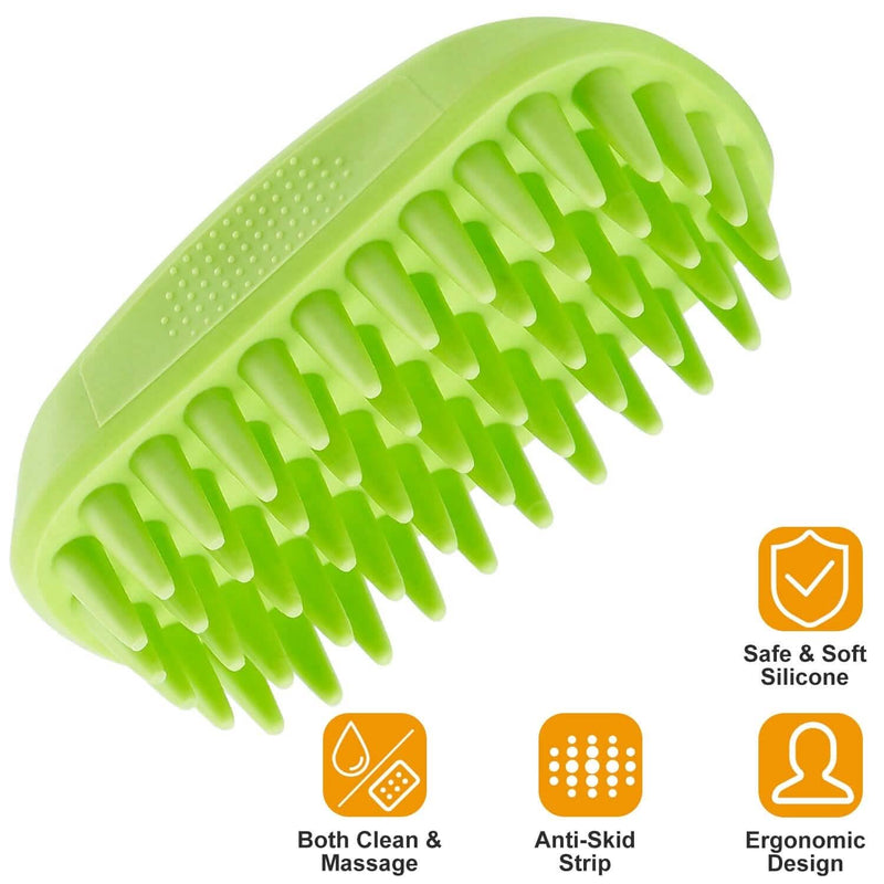 Dog Bath Brush Anti-Skid Pet Grooming Shower Silicone Massage Comb Pet Supplies - DailySale