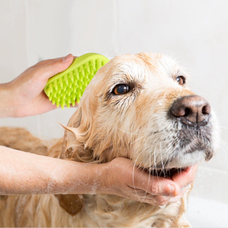 Dog Bath Brush Anti-Skid Pet Grooming Shower Silicone Massage Comb Pet Supplies - DailySale
