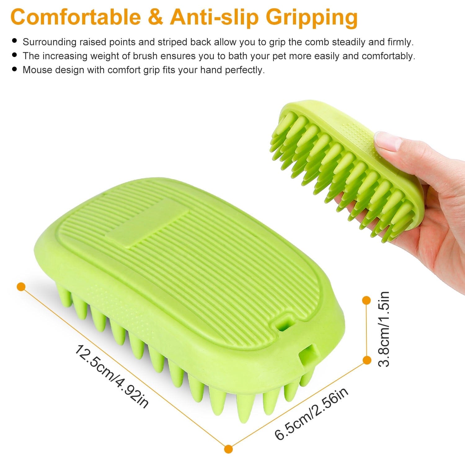 Dog Bath Brush Anti-Skid Pet Grooming Shower Silicone Massage Comb Pet Supplies - DailySale