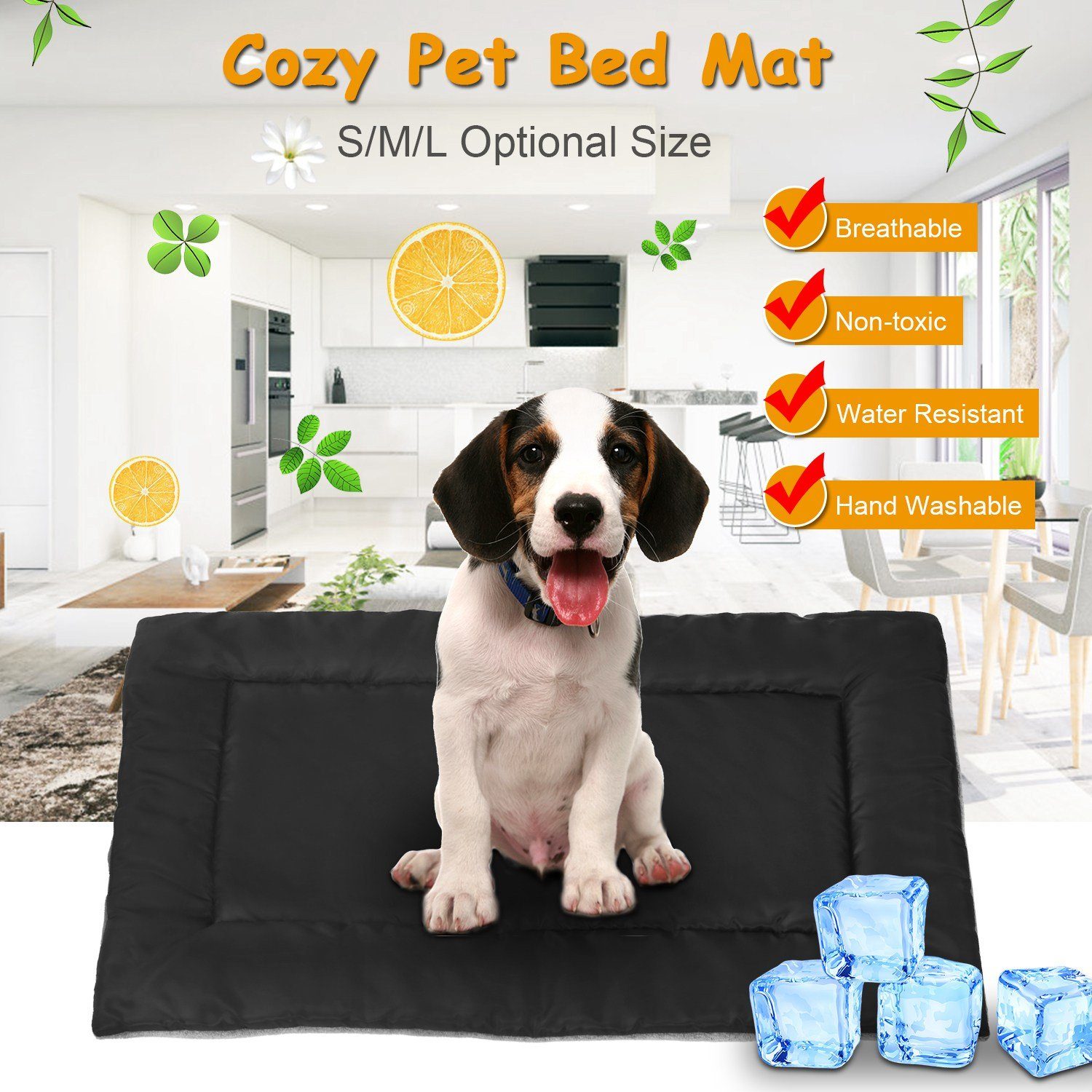 Dog Bed Mat Comfortable Fleece Reversible Pad Pet Supplies - DailySale