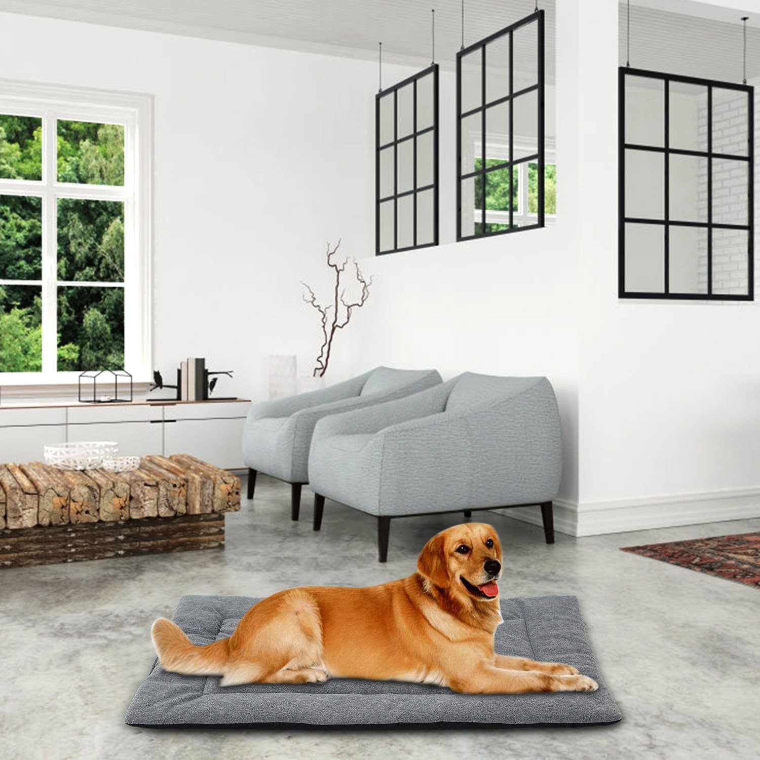 Dog Bed Mat Comfortable Fleece Reversible Pad Pet Supplies - DailySale