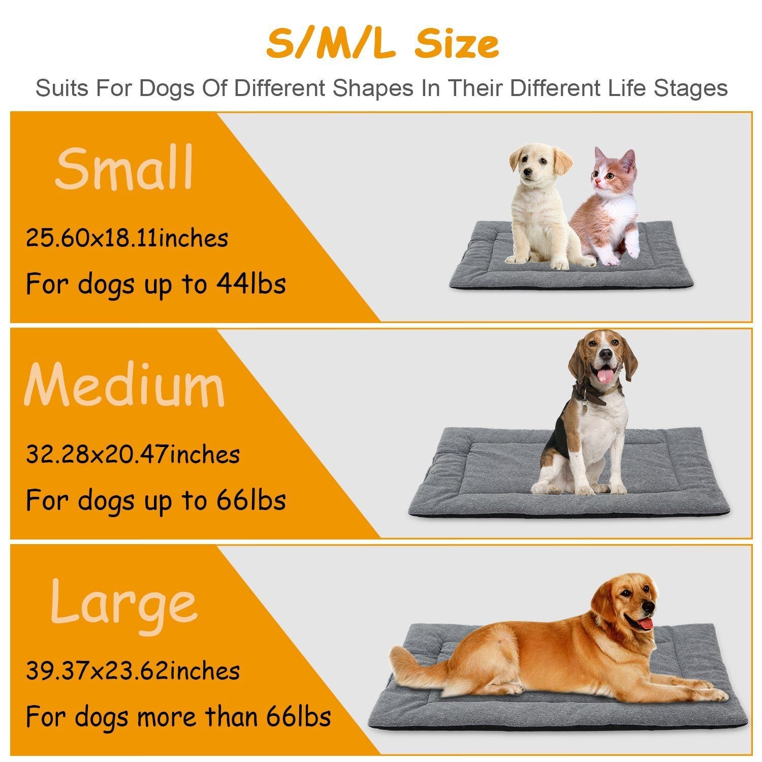 Dog Bed Mat Comfortable Fleece Reversible Pad Pet Supplies - DailySale