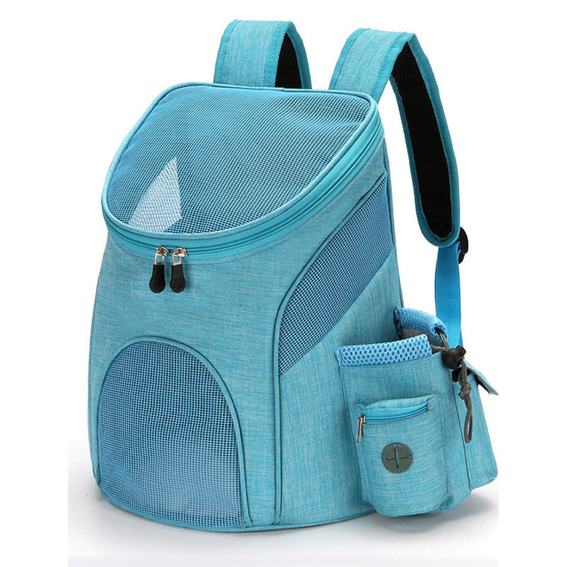 Dog Cat Pets Carrier Bag Travel Backpack Pet Supplies Blue S - DailySale
