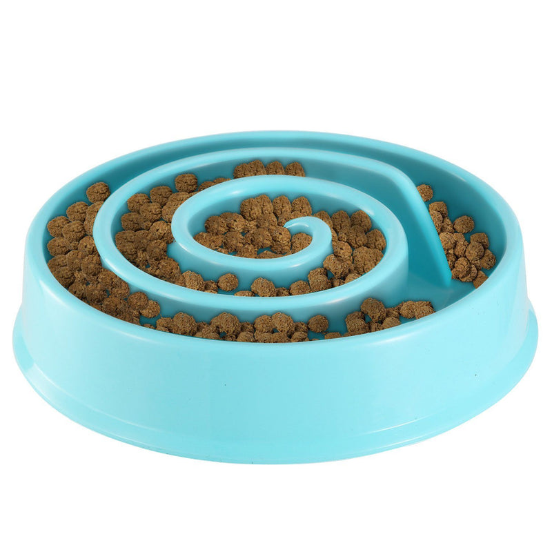 Dog Cat Slow Feeder Bowl Pet Supplies Blue - DailySale