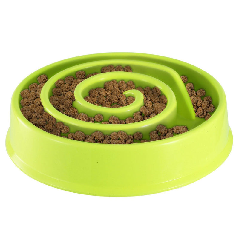 Dog Cat Slow Feeder Bowl Pet Supplies Green - DailySale