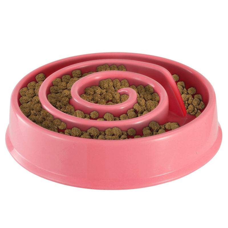 Dog Cat Slow Feeder Bowl Pet Supplies Pink - DailySale
