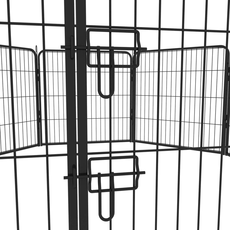 Dog Fence and Pet Playpen, Heavy Duty Foldable Metal 8 Panels Dog Pen 31.5" Height Pet Supplies - DailySale