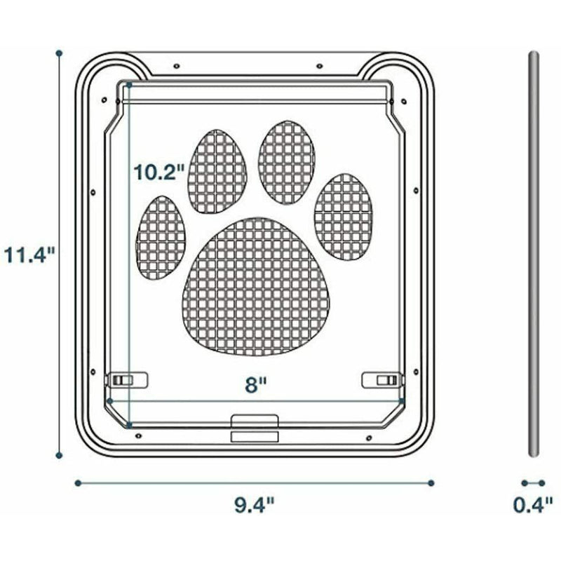 Dog or Cat Small Screen Locking Flap Door Magnetic Automatic Slide Protector Pet Supplies - DailySale