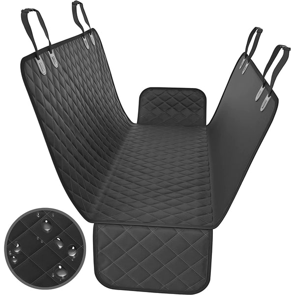 Dog Rear Seat Cover Protector Waterproof Anti-Scratch Anti-Slip Hammock Automotive Black - DailySale