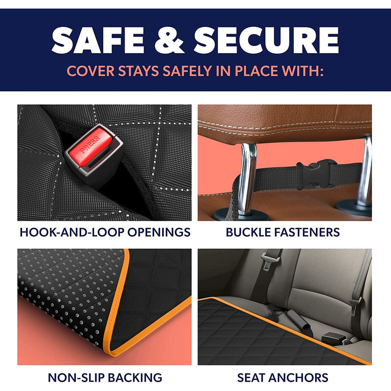 Dog Rear Seat Cover Protector Waterproof Anti-Scratch Anti-Slip Hammock Automotive - DailySale
