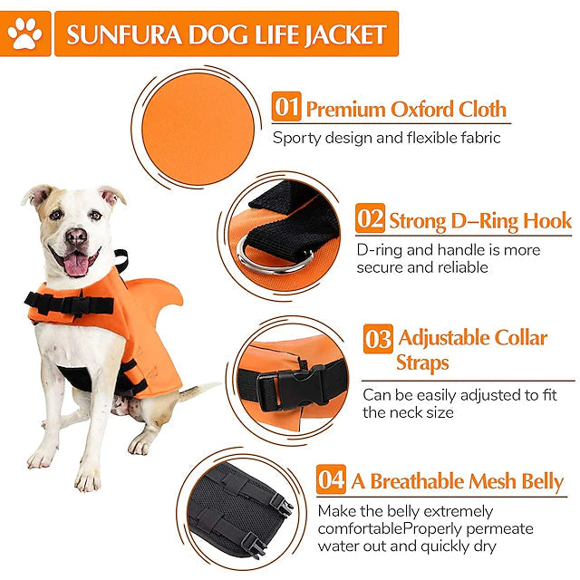 Dog Swimsuit with Shark Fin Pet Supplies - DailySale