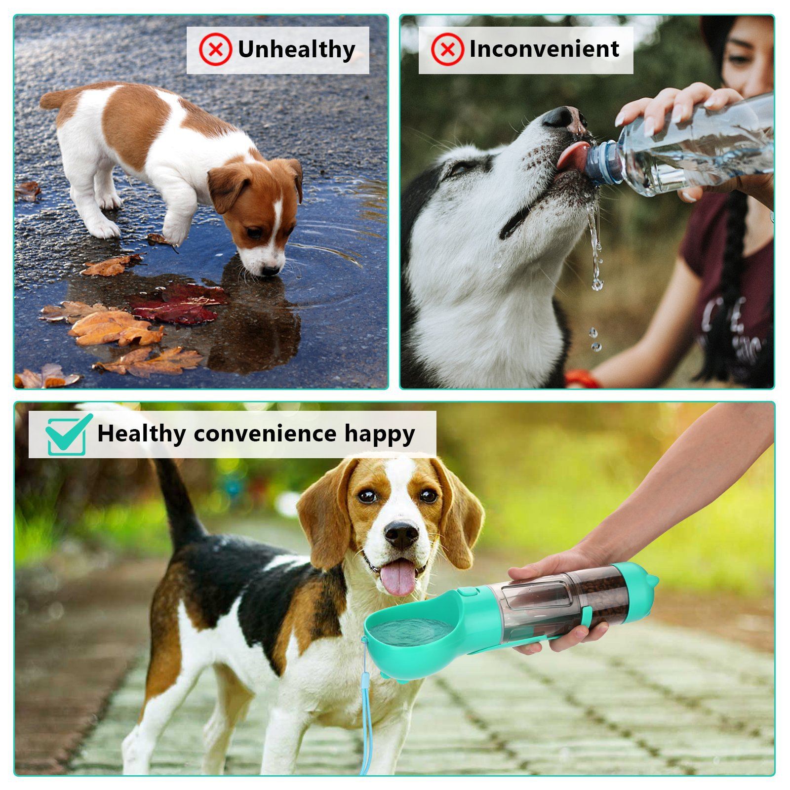 Dog Water Bottle Portable Leak Proof for Hiking Climbing Travel Pet Supplies - DailySale