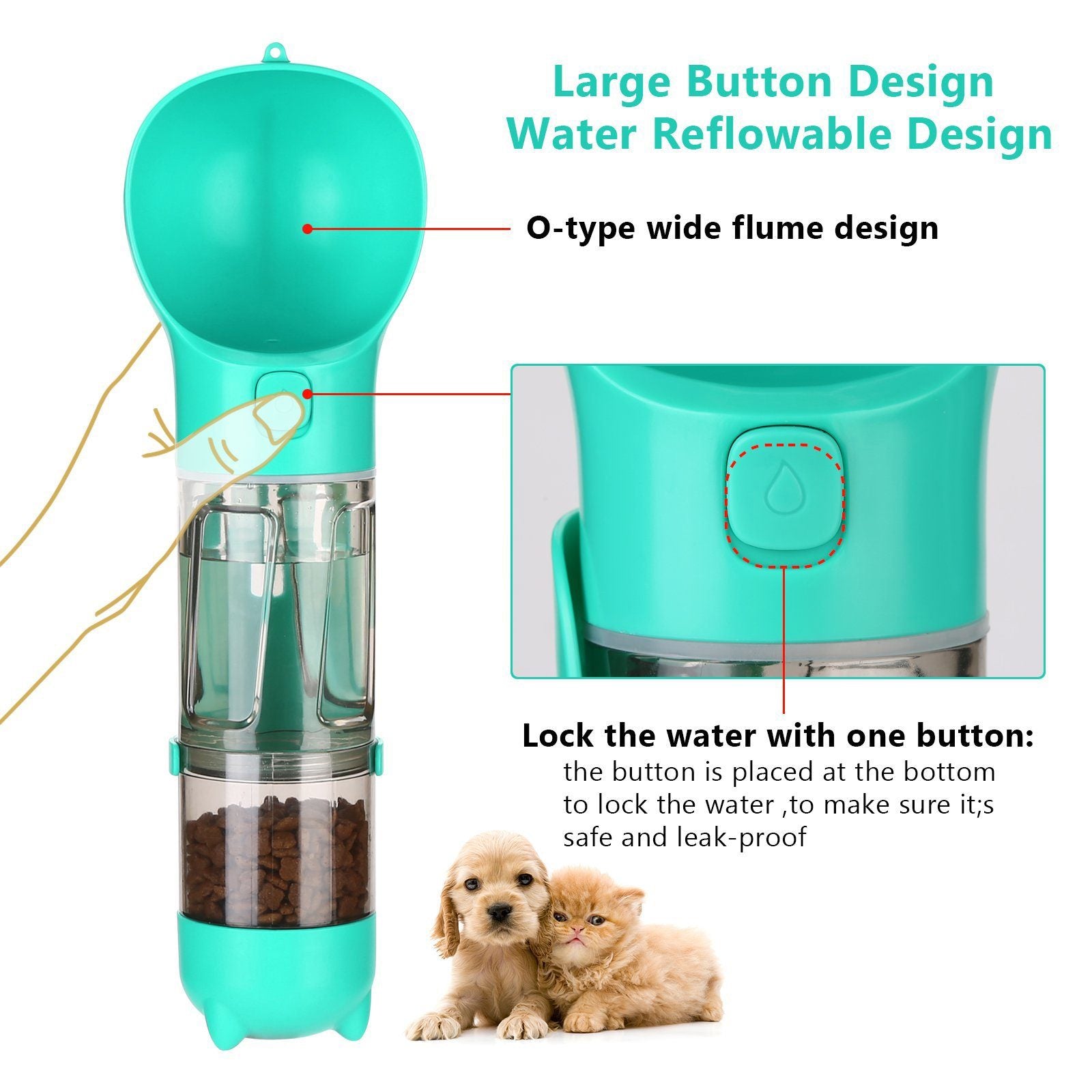 Dog Water Bottle Portable Leak Proof for Hiking Climbing Travel Pet Supplies - DailySale