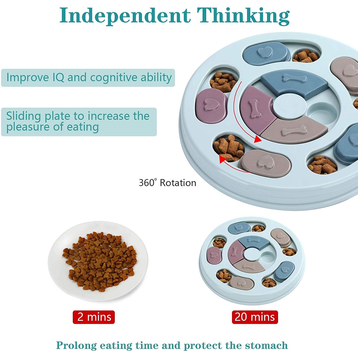 Dogs Food Puzzle Feeder Toys for IQ Training and Mental Enrichment Pet Supplies - DailySale