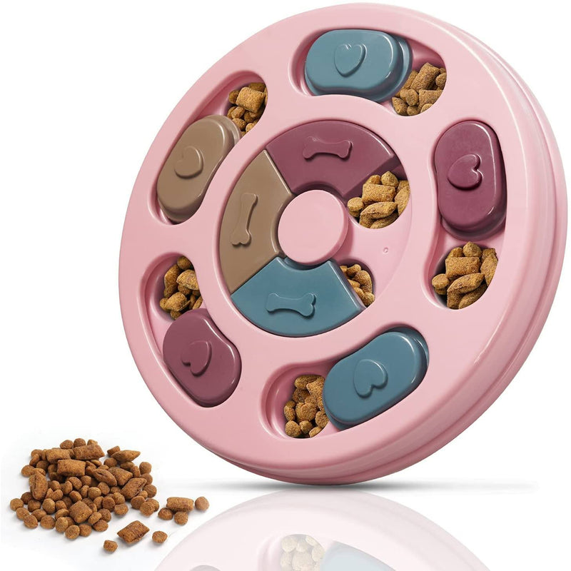 Dogs Food Puzzle Feeder Toys for IQ Training and Mental Enrichment Pet Supplies Pink - DailySale