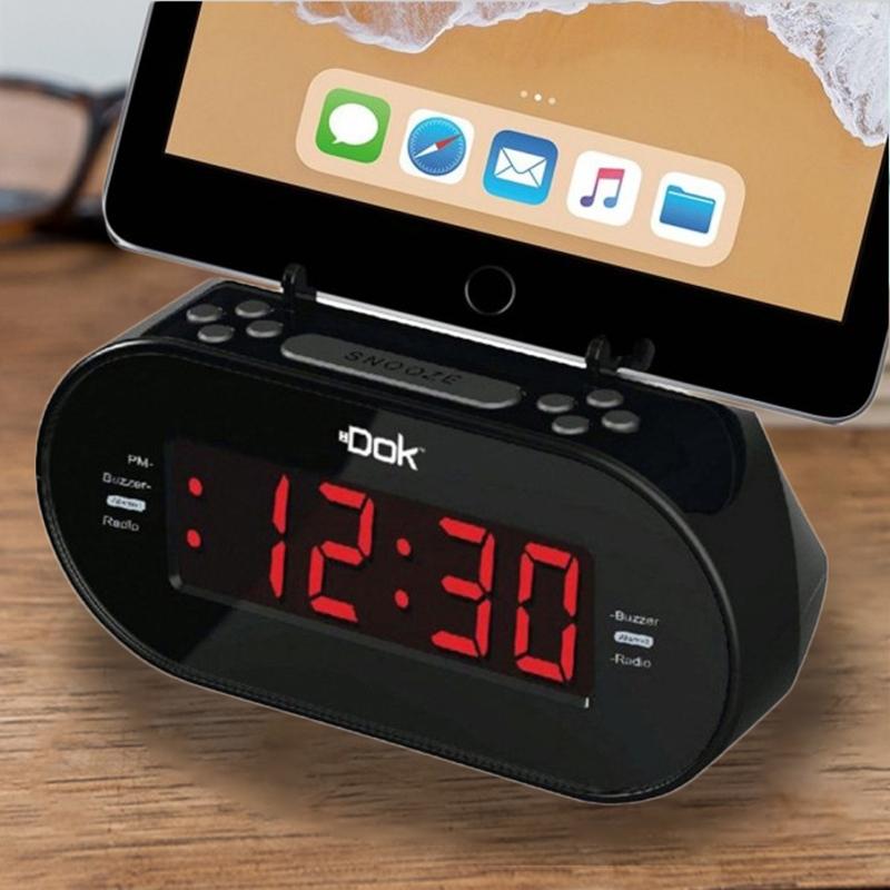 DOK Alarm Clock with Universal Smart Phone Cradle Gadgets & Accessories - DailySale