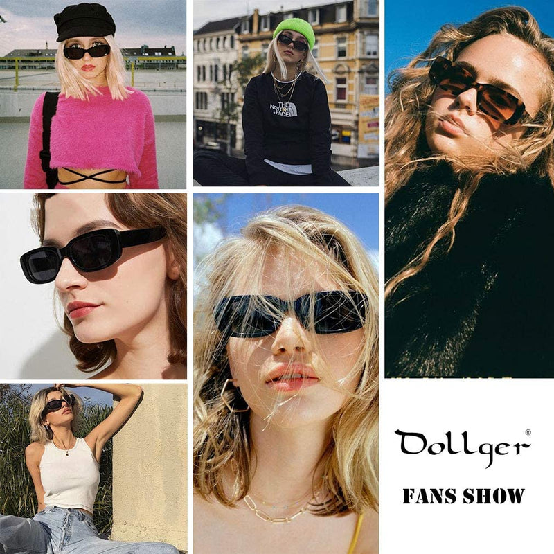 Dollger Retro Fashion Rectangular Sunglasses Women's Shoes & Accessories - DailySale