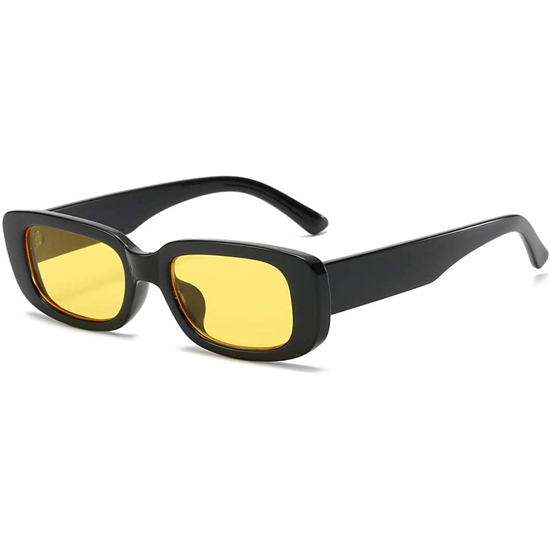 Dollger Retro Fashion Rectangular Sunglasses Women's Shoes & Accessories Yellow - DailySale
