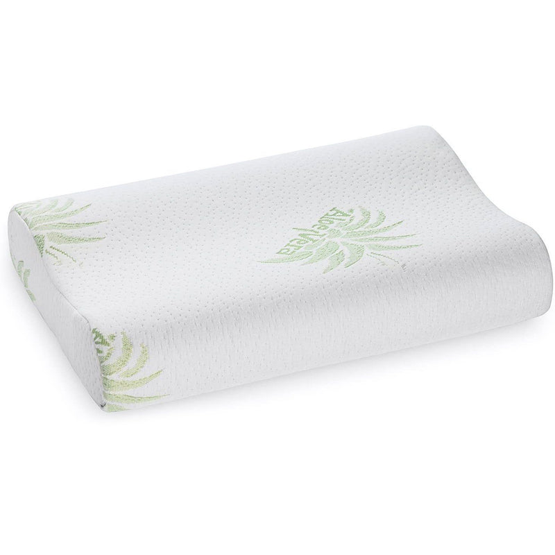 Dormire Contour Memory Foam Pillow with Removable Bamboo Soft Pillow Case Bedding - DailySale