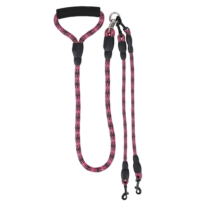 Double Dog Leash No-Tangle with Swivel Coupler Padded Handle Pet Supplies - DailySale