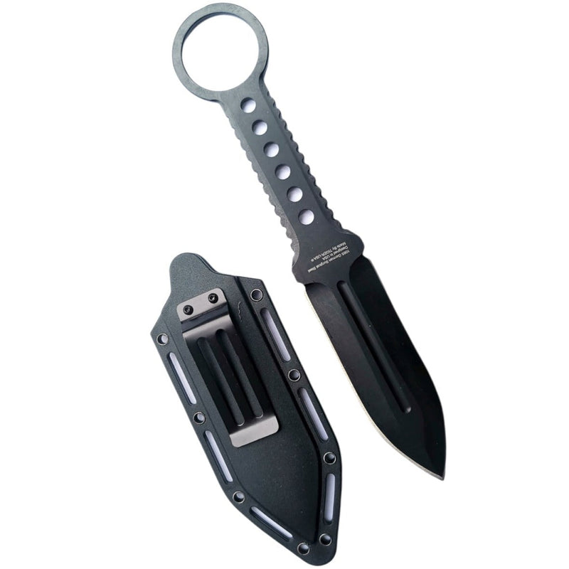 Double Edge Boot Knife Full Tang with Clip Tactical - DailySale