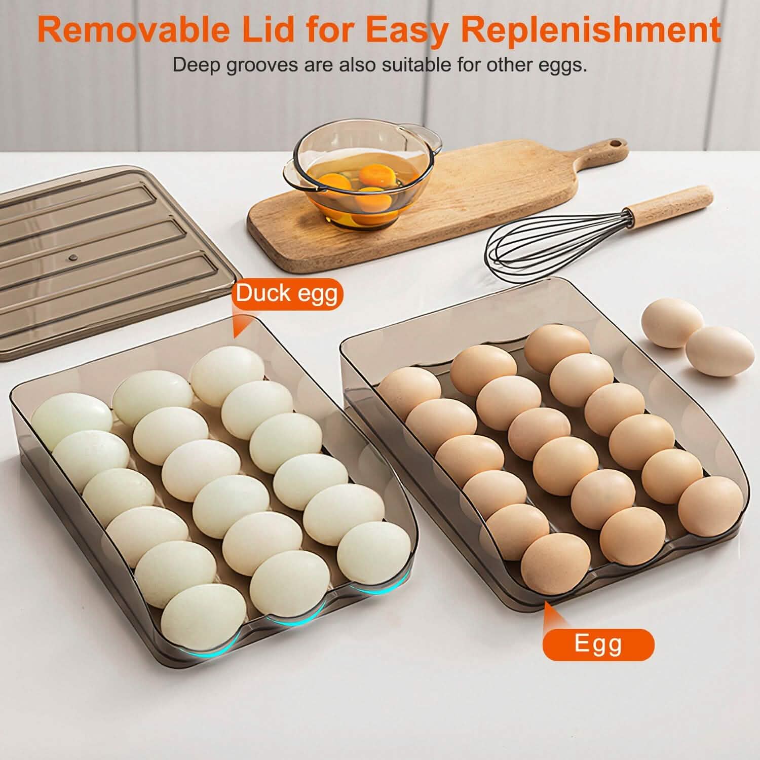 Double Layer Egg Storage for Refrigerator Kitchen Storage - DailySale
