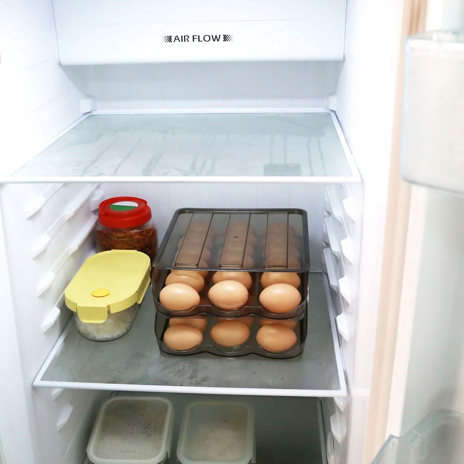 Double Layer Egg Storage for Refrigerator Kitchen Storage - DailySale
