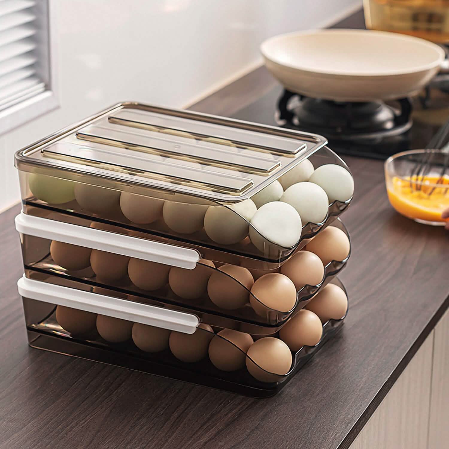 Double Layer Egg Storage for Refrigerator Kitchen Storage - DailySale
