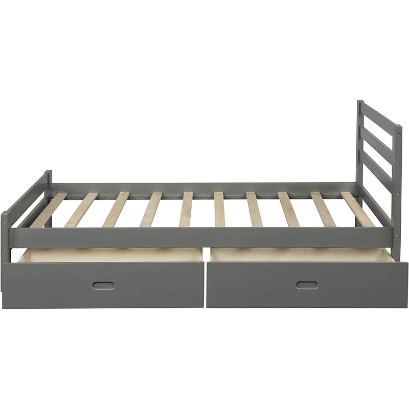 Double Platform Bed with Two Storage Drawers Furniture & Decor - DailySale
