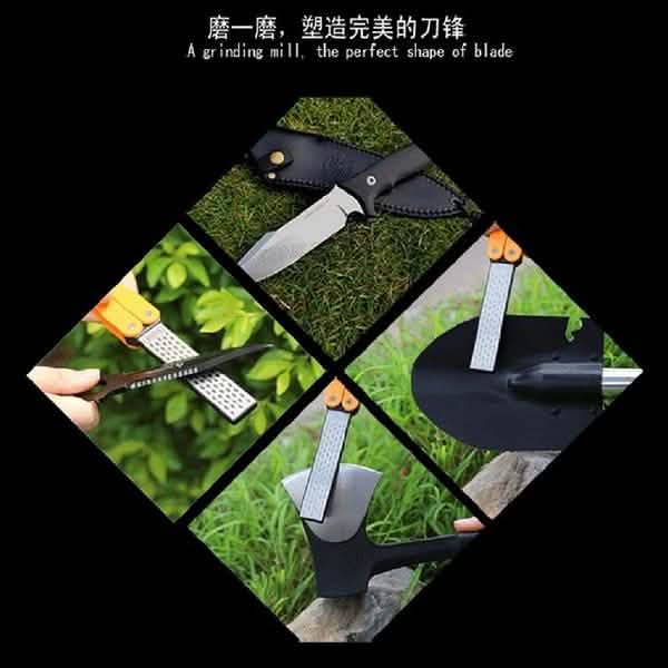 Double Sided Folded Pocket Sharpener Diamond Knife Sharpening Outdoor Sports & Outdoors - DailySale