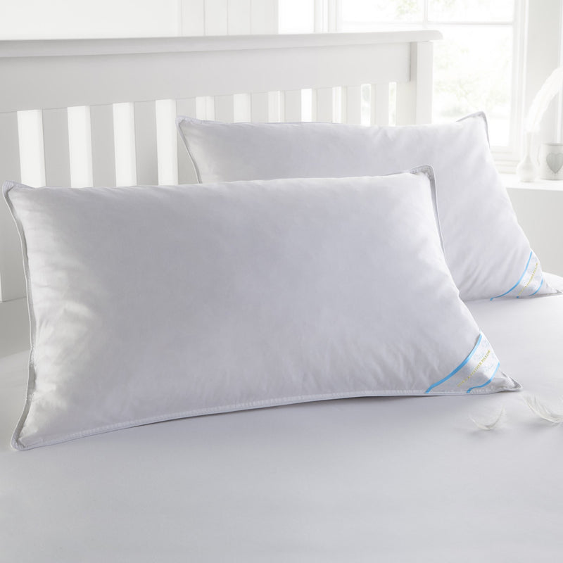 2-Pack: Beauty Sleep 100% Cotton-Covered Duck Feather Pillows - DailySale, Inc
