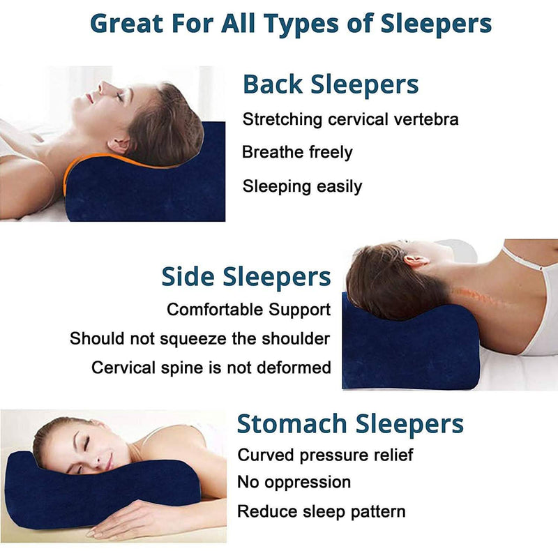 Dr. Franklyn's Contour Memory Foam Neck Pillow Wellness & Fitness - DailySale