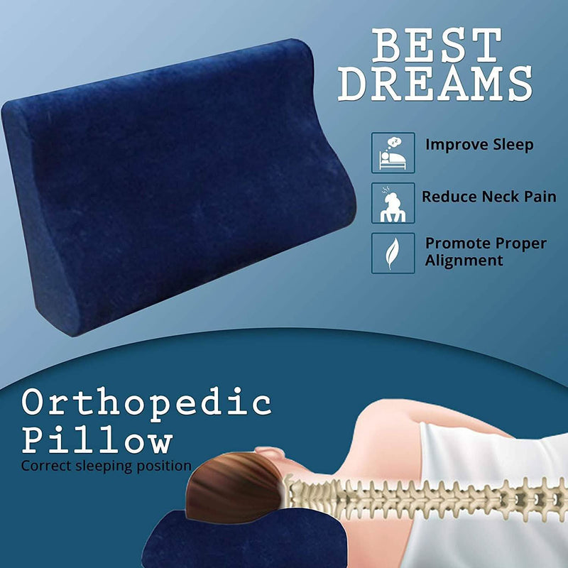 Dr. Franklyn's Contour Memory Foam Neck Pillow Wellness & Fitness - DailySale